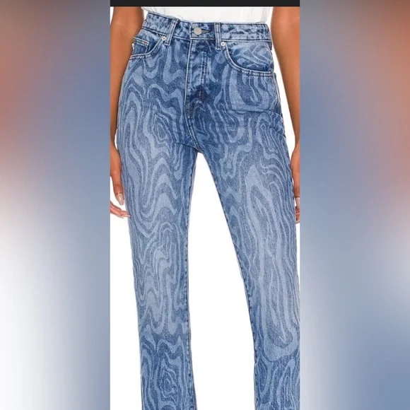 LOVERS AND FRIENDS Reece High Rise Slim Straight ( Amazing psychedelic pattern) - Picture 10 of 10